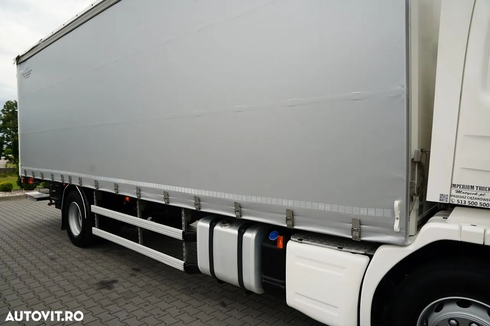 Scania P 320 / SOLO / CORTINĂ - 8.5 M / 4X2 / DHOLLANDIA LIFT / PODEA REZISTENTĂ / EURO 6 - 16