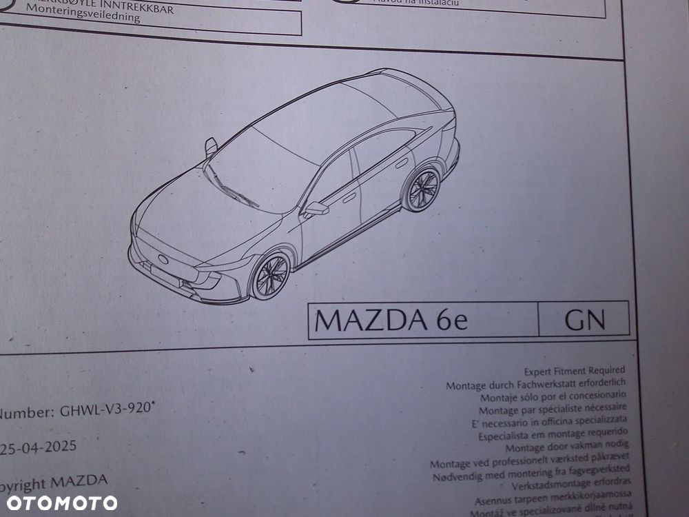 nowy oryginał hak holowniczy mazda 6 gn 6e 24r- - 5