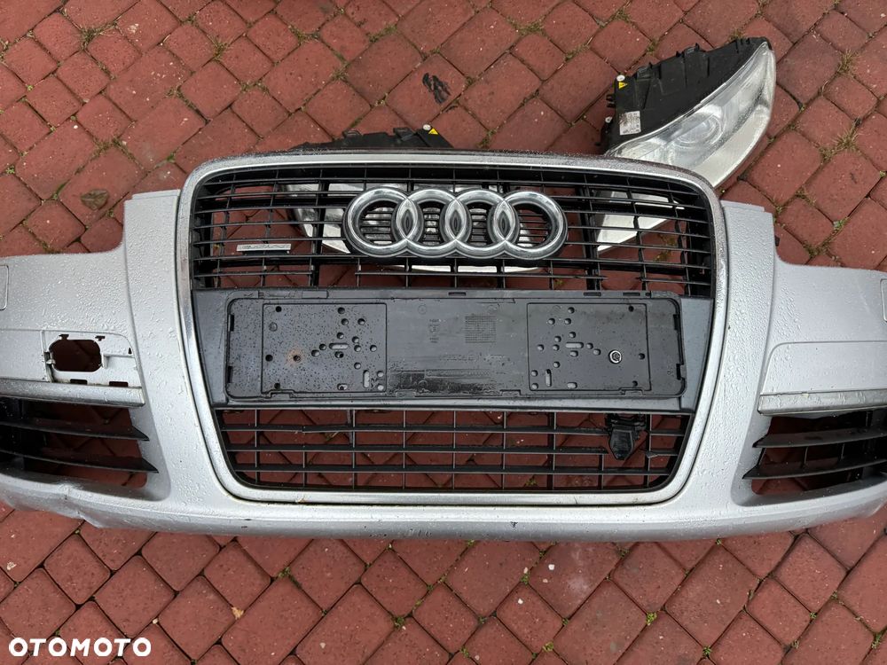 PRZÓD KOMPLETNY ZDERZAK PAS MASKA BŁOTNIK XENON AUDI A6 C6 LY7W - 5