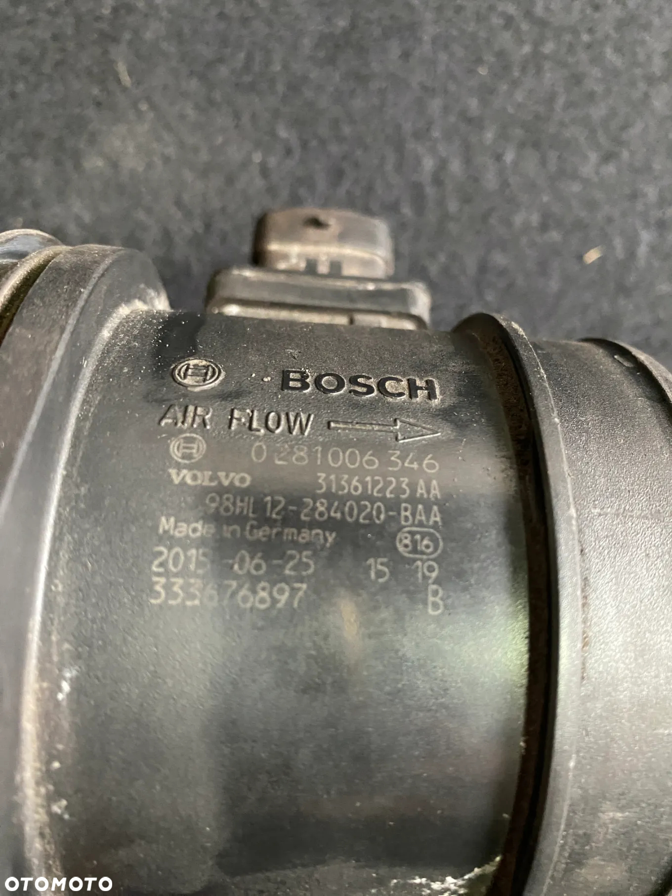 Przepływomierz Volvo V60 S60 2,0D 2.4D 0281006346 - 3