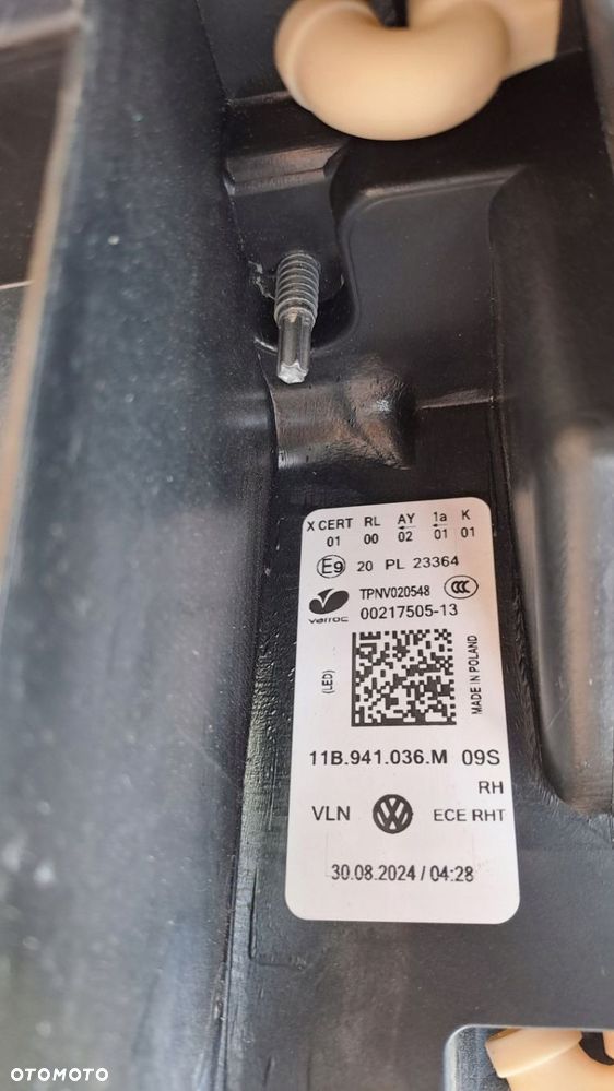 VW ID.4 ID4 PRAWA LAMPA FULL LED IQ.LIGHT 11B941036M UŻYWANA ŁADNA - 5
