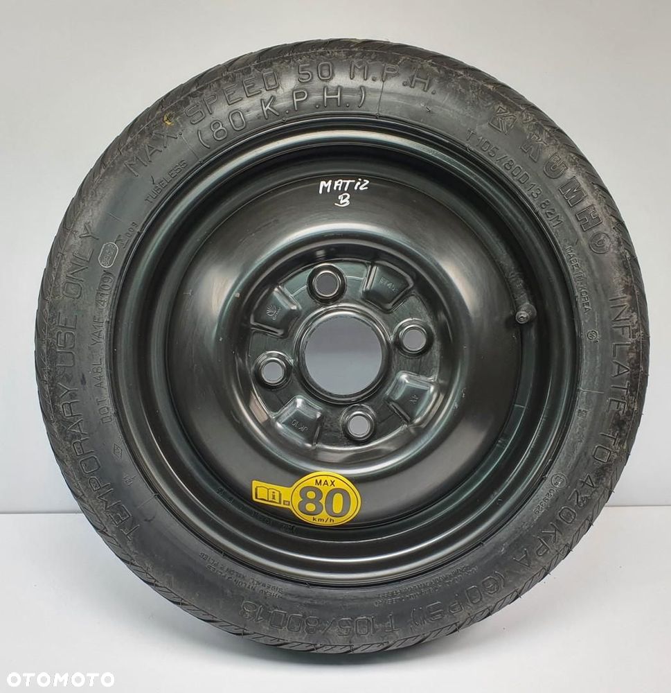 KOŁO ZAPASOWE DOJAZDOWE KUMHO ET45 3,5J CHEVROLET MATIZ II 105/80/R13 - 1
