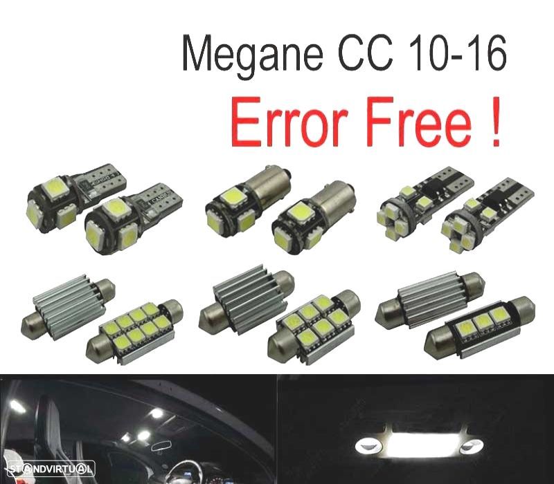 KIT COMPLETO 10 LAMPADAS LED INTERIOR PARA RENAULT MEGANE CC 10-16 - 1