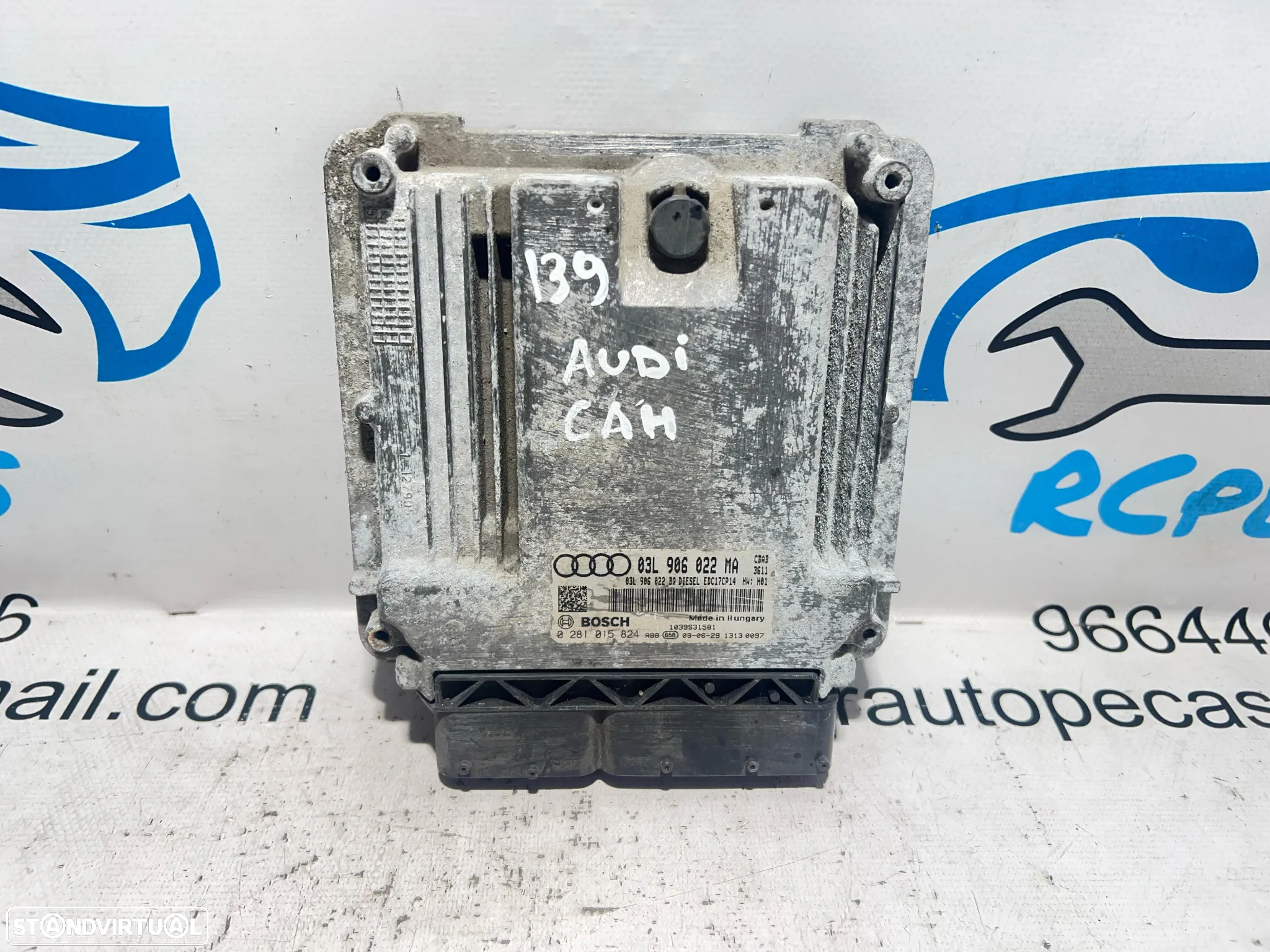 .Centralina Motor Bosch VW VAG Audi 2.0 TDi CBA 03L 906 022 MA / 0 281 015 824 - 3