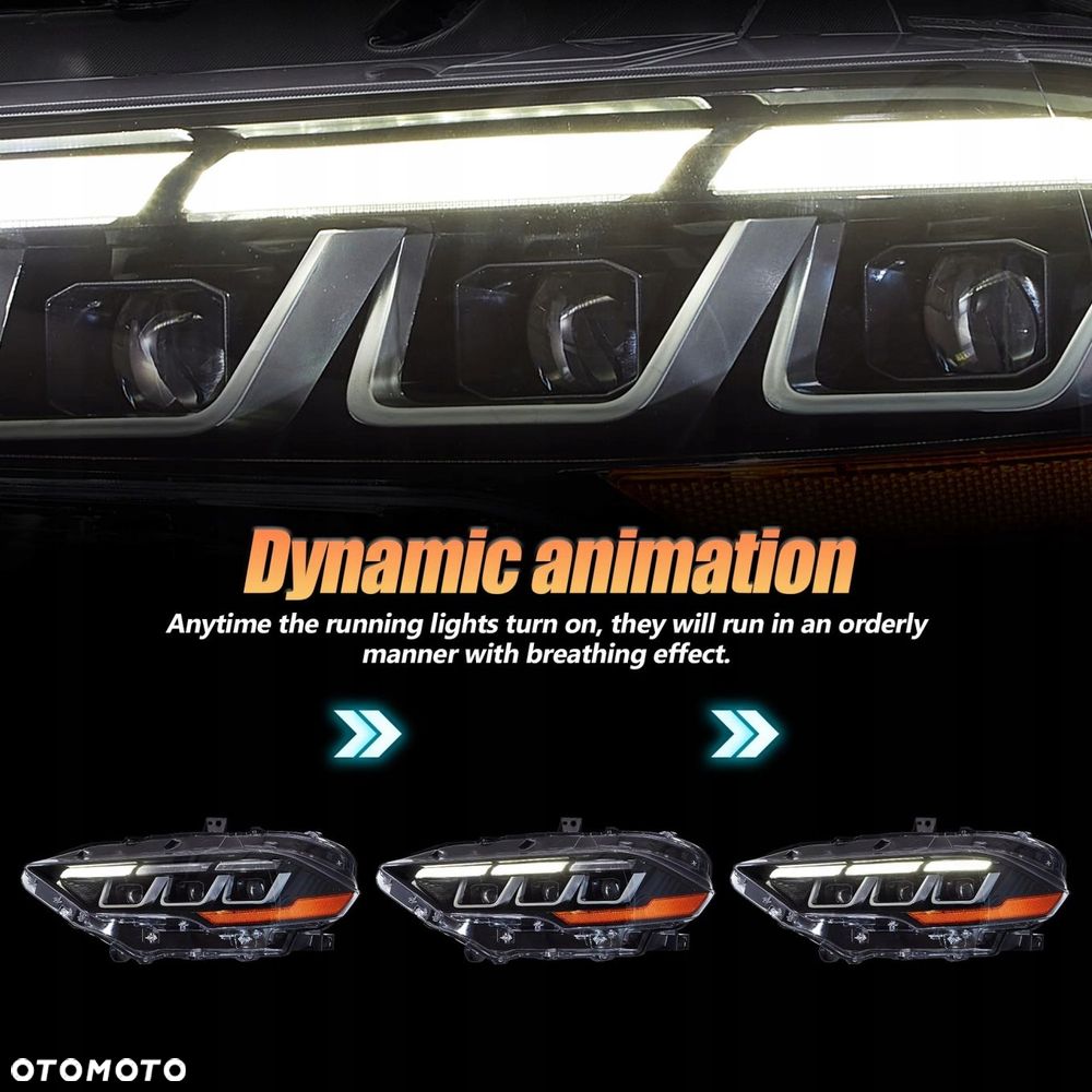 Reflektory Lampy kpl VLand Full Led Neon Tuning Ford Mustang VI 6 Lift 18- - 8