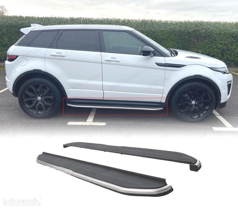 ESTRIBOS RANGE ROVER EVOQUE 10-18 PRETO PRESTIGE - 1