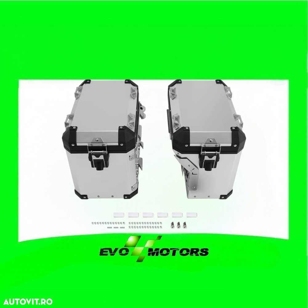 SET Cutii Genti Laterale Sidecase Aluminiu 48L pentru BMW GS R1200 R1250 F850 F900 A273 - 1