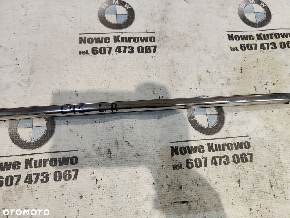 BMW E46 sedan kombi listwa zgarniająca lewa przednia chrom - 3