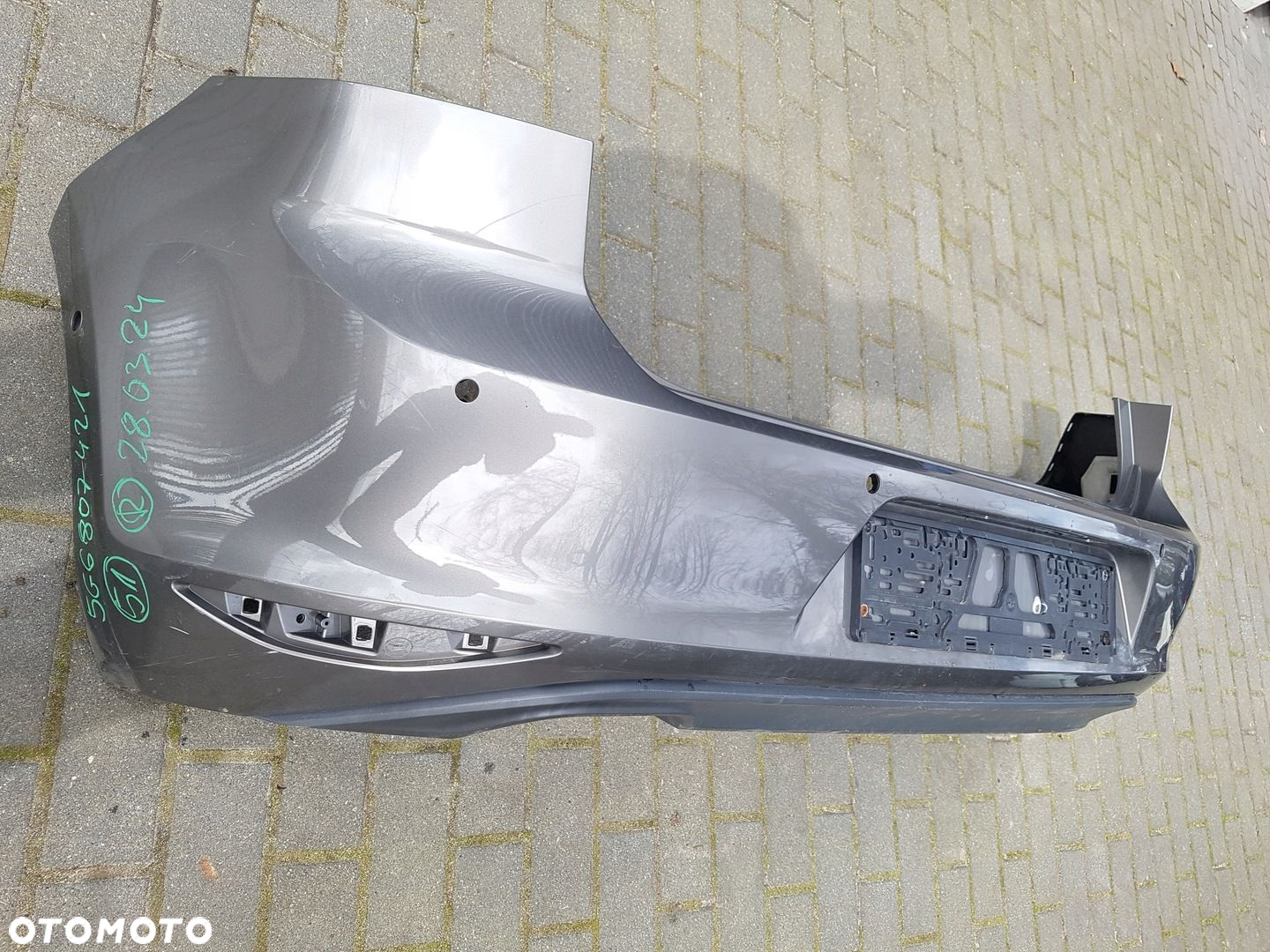 VW GOLF 7 HB zderzak tył spoiler 5G6807421 6 PDC - 2