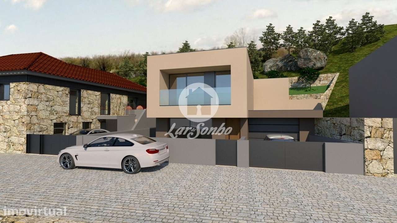 Terreno com Projeto Aprovado para Moradia Moderna  A 2 km de Fafe - Grande imagem: 3/6