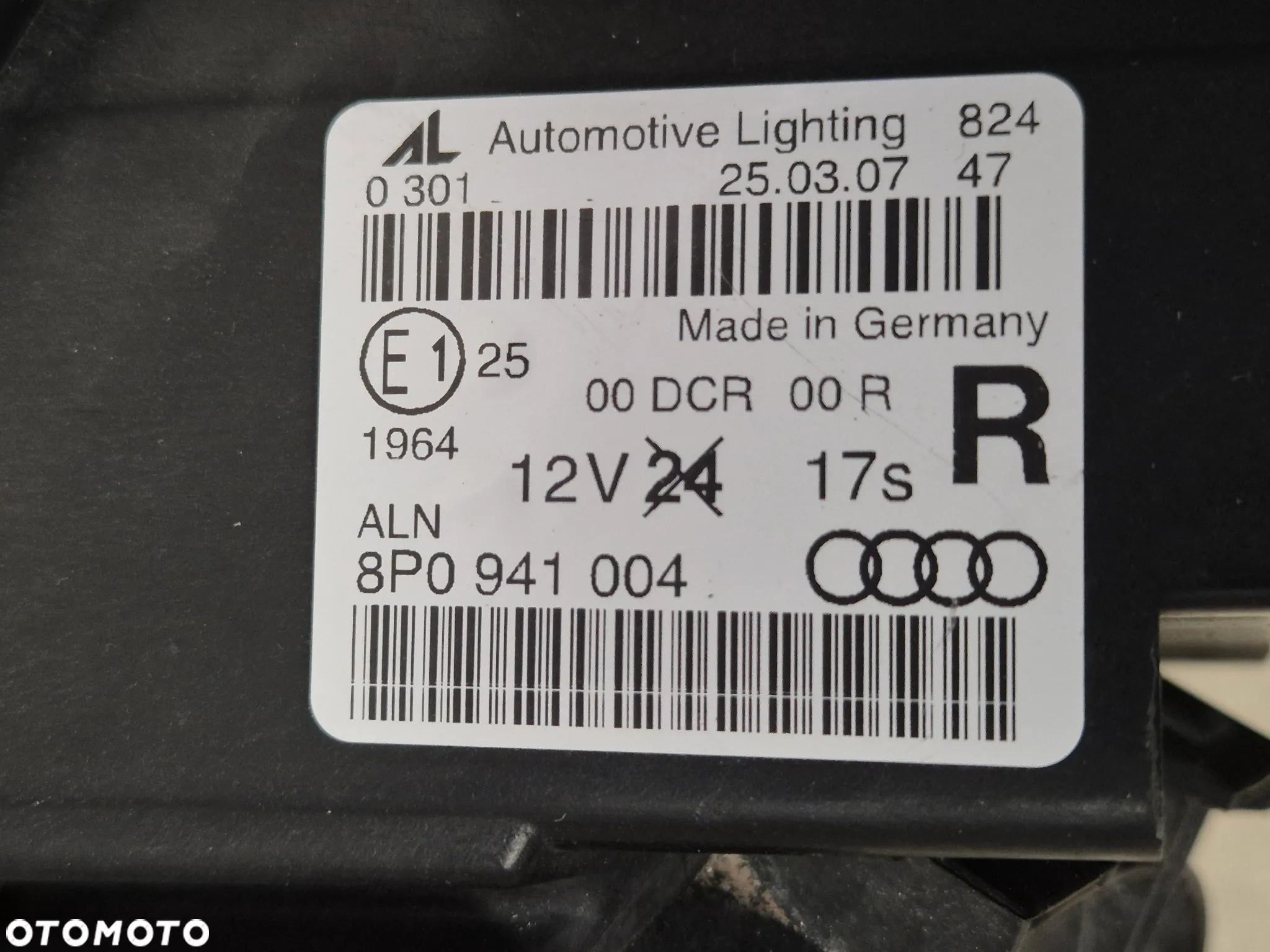 AUDI A3 8P 2007 BI XENON NIE SKRĘTNY PRAWA PRZEDNIA LAMPA KOMPLETNA EU - 11