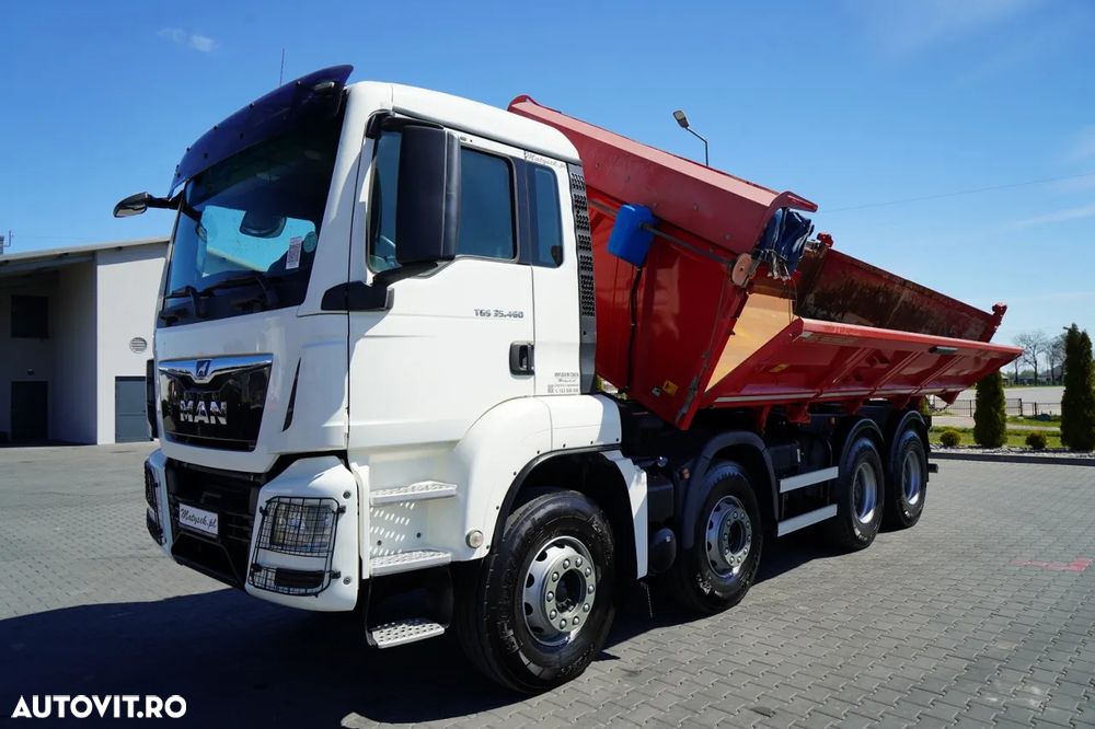 MAN TGS 35.460 / 8X4 / BASCULĂ CU 2 BENZI / BORDMATIC / MEILLER KIPPER / AUTOMATĂ / EURO 6 - 12
