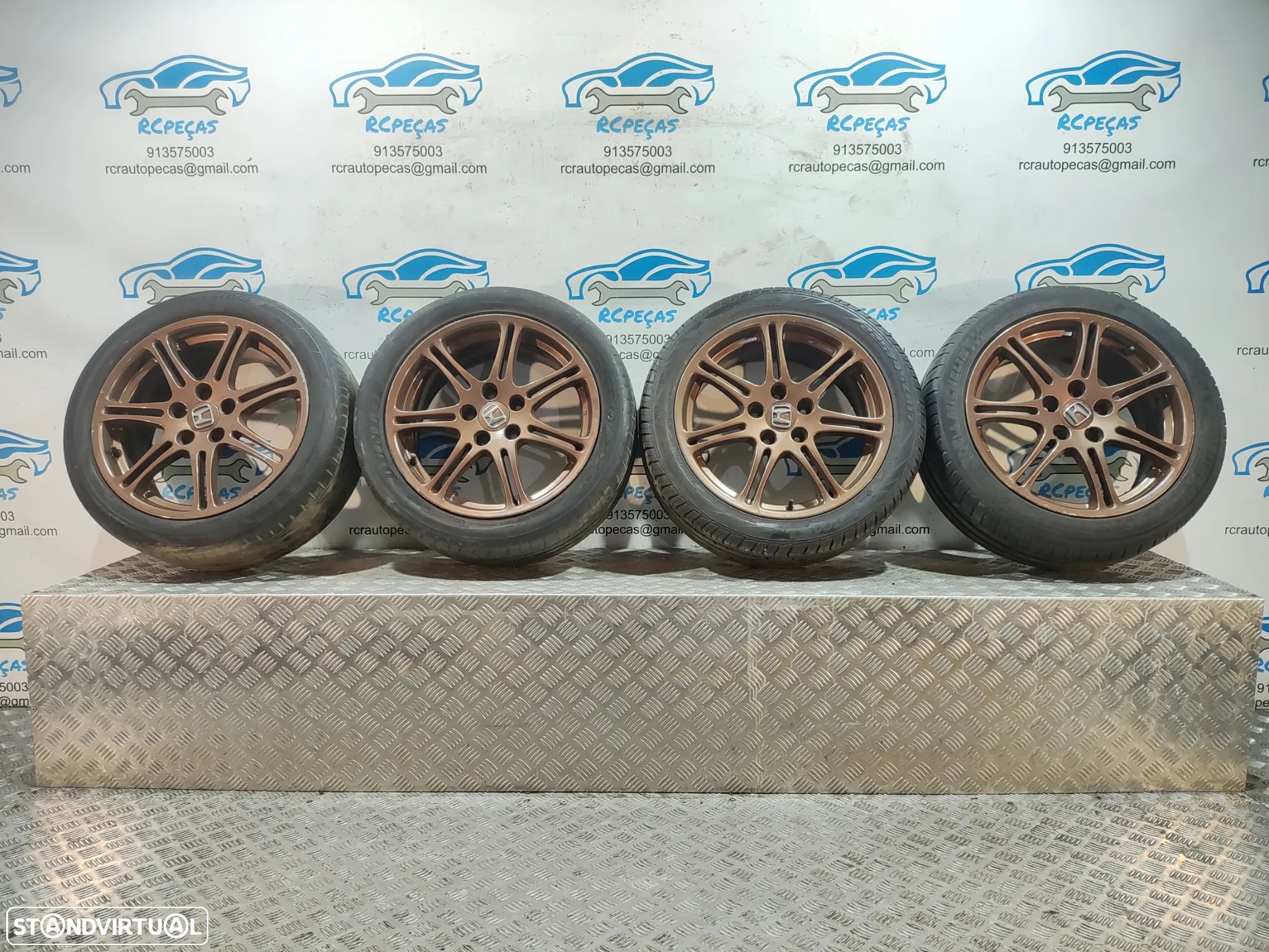 Conjunto Jantes 17 Originais Honda Civic 7 VII EP3 Type R 7J ET45 5x114,3 - 1
