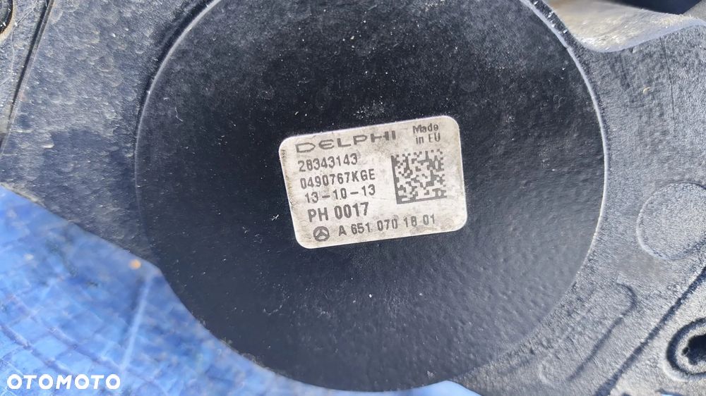UKŁAD PALIWOWY DELPHI KOMPLETNY 170TYŚ KM WTRYSKI WTRYSKIWACZE A6510704987 LISTWA WTRYSKOWA A6510700495 POMPA WTRYSKOWA PALIWA A6510701801 PRZEWODY PALIWOWE MERCEDES W204 W207 W212 CLS W218 GLK X204 SLK R172 SPRINTER W906 LIFT 2.2 CDI OM651 - 5