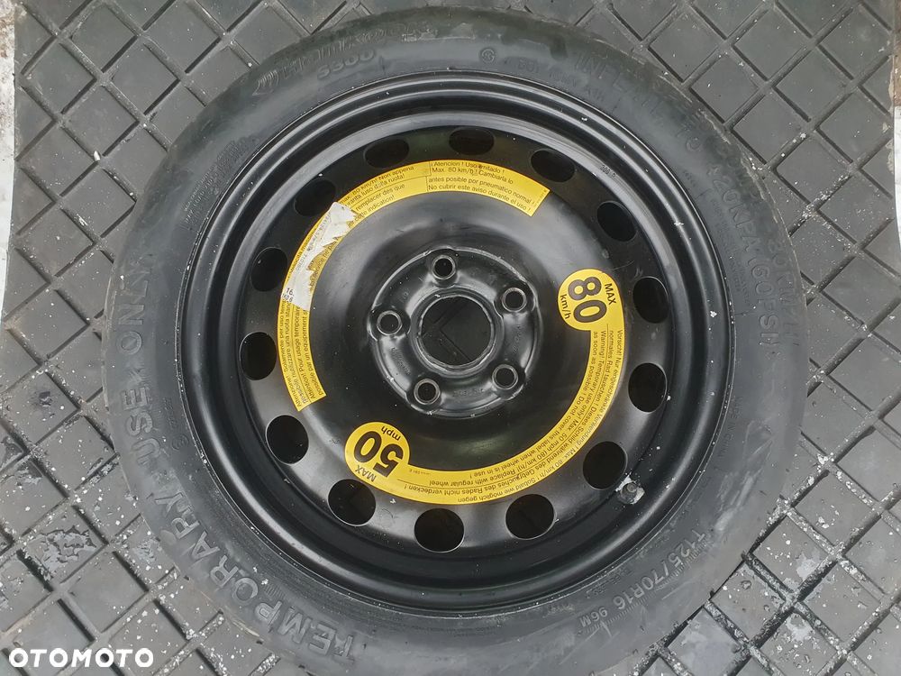 AUDI A3 8P Volkswagen Golf V KOŁO DOJAZDOWE DOJAZDÓWKA 1K0601027F 125/70R16  HANKOOK - 1