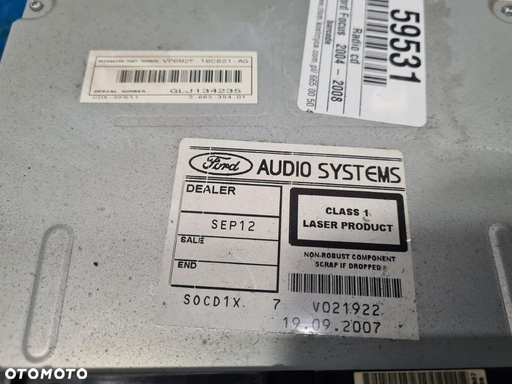 FORD FOCUS MK2 RADIO CD 7M5T-18C939-JE F3 - 3