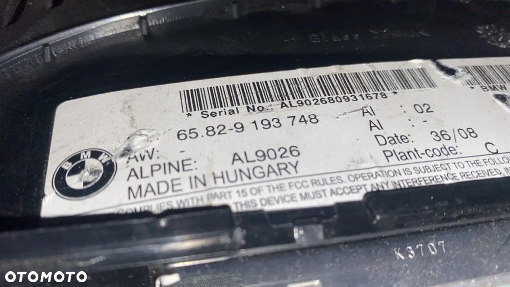WYŚWIETLACZ EKRAN NAWIGACJA RADIO BMW E60 E63 E64 9193748 - 4