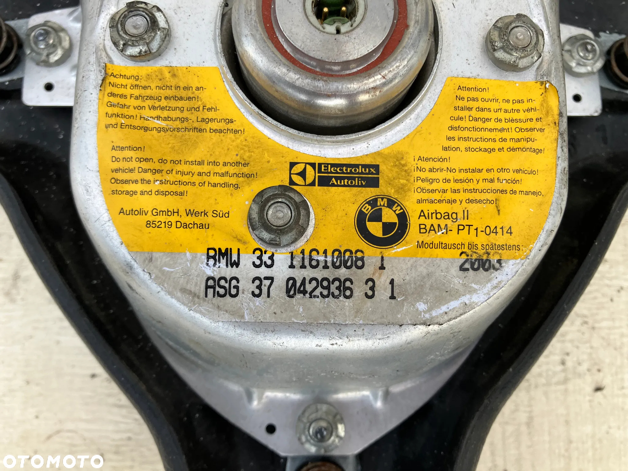 PODUSZKA POWIETRZNA BMW E31 E36 E34 SRS AIRBAG SPORT KIEROWNICY 1161008 RARYTAS - 4