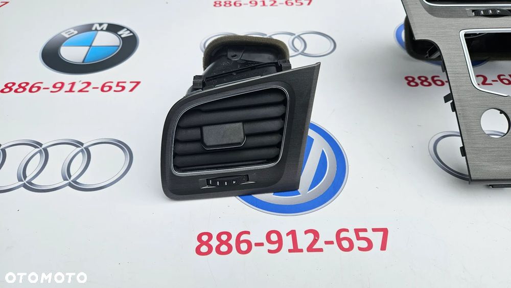 VW Golf 7 VII Kratka nawiewu prawa Dekor listwa Ramka radia 5G0857059 5G1819703C 5G1819743 5G1819704DE - 7