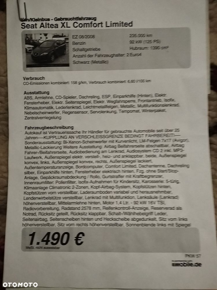 Seat Altea XL 1.4 TSI Reference Comfort - 14