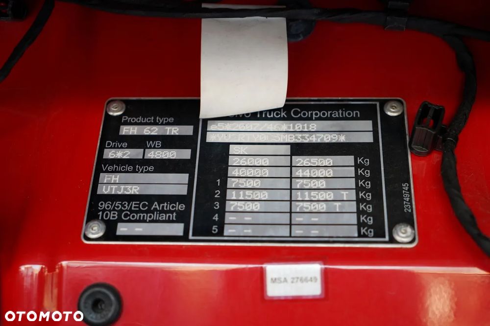 Volvo FH 460 / FIRANKA 7.45M / 6x2 / PODNOSZONY DACH / KLIMA POSTOJOWA  / OŚ PODNOSZONA / PO ZŁOTYM KONTRAKCIE SERWISOWYM - 35