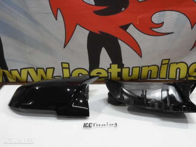 Capas, carcaça de espelhos M3 look em preto brilhante BMW F22, F23, F30, F20/F21 12-14, F30, F31, F32, F33, F34, F36, X1 E84. E87, i3 - 12