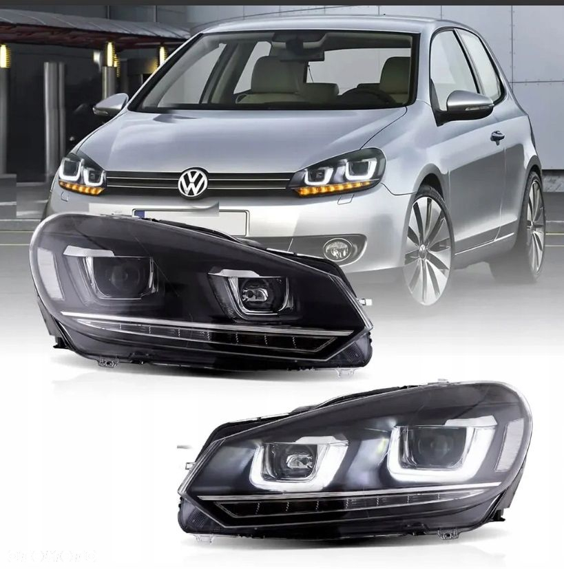 Reflektor Lampa kpl Vland Diody Soczewka Tuning Xenon-look VW Golf VI 6 5k0 - 2