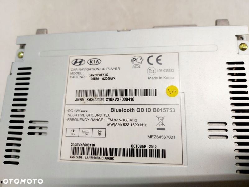 kia ceed ii 2 radio cd nawigacja 96560-a2000wk - 8