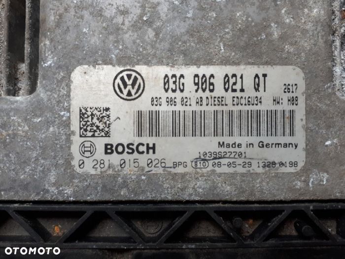 Komputer Sterownik silnika 2.0 TDI Skoda Superb VW Passat Audi ECU 03G906021QT - 1