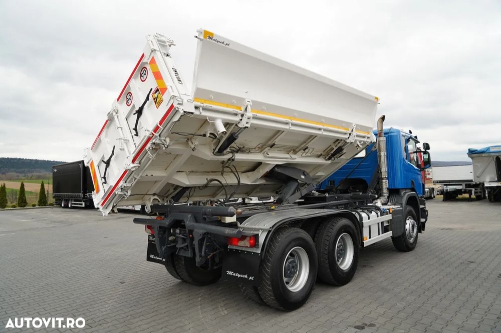 Scania P 410 / 6x4 / BASCULĂ 3 DIRECȚII / 2x HYDRODOLTA / BOARDMATIC / AUTOMATĂ / EURO 6 - 11
