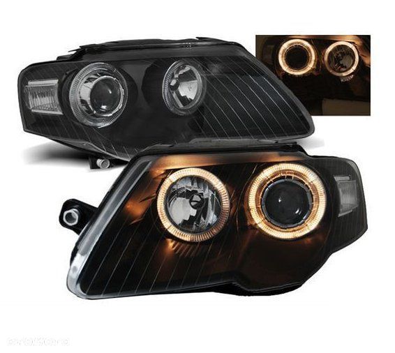 Lampy Reflektory VW PASSAT B6 05-10 DEPO Ringi - 1