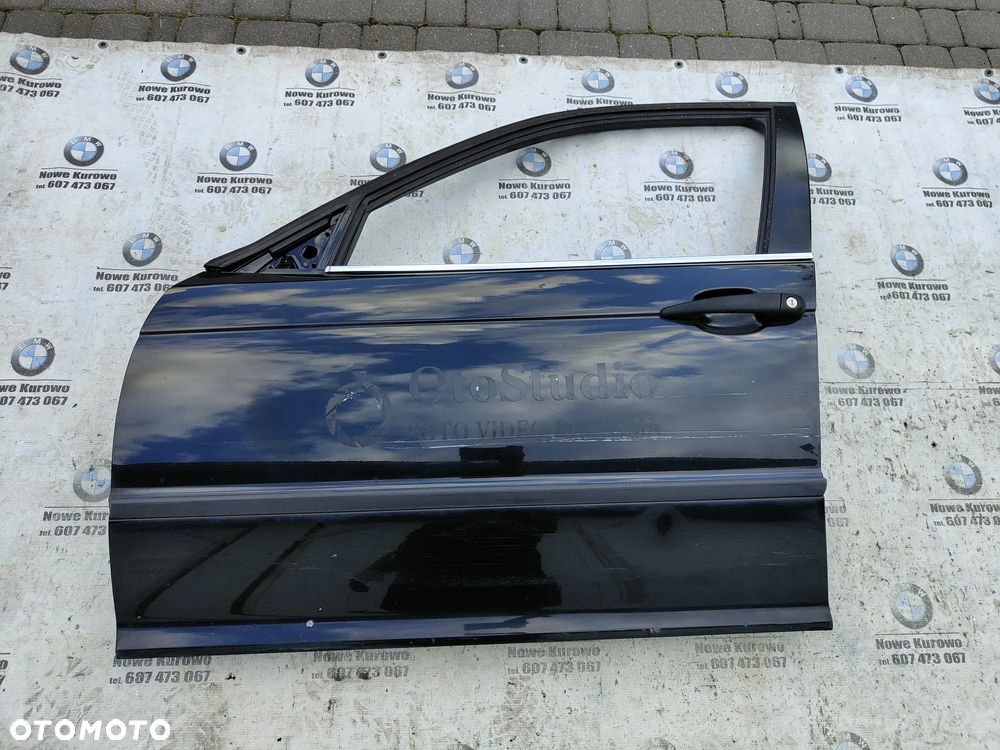 BMW E46 Sedan Kombi Drzwi przednie przód lewe Black Sapphire 475 oryginał lakier - 1