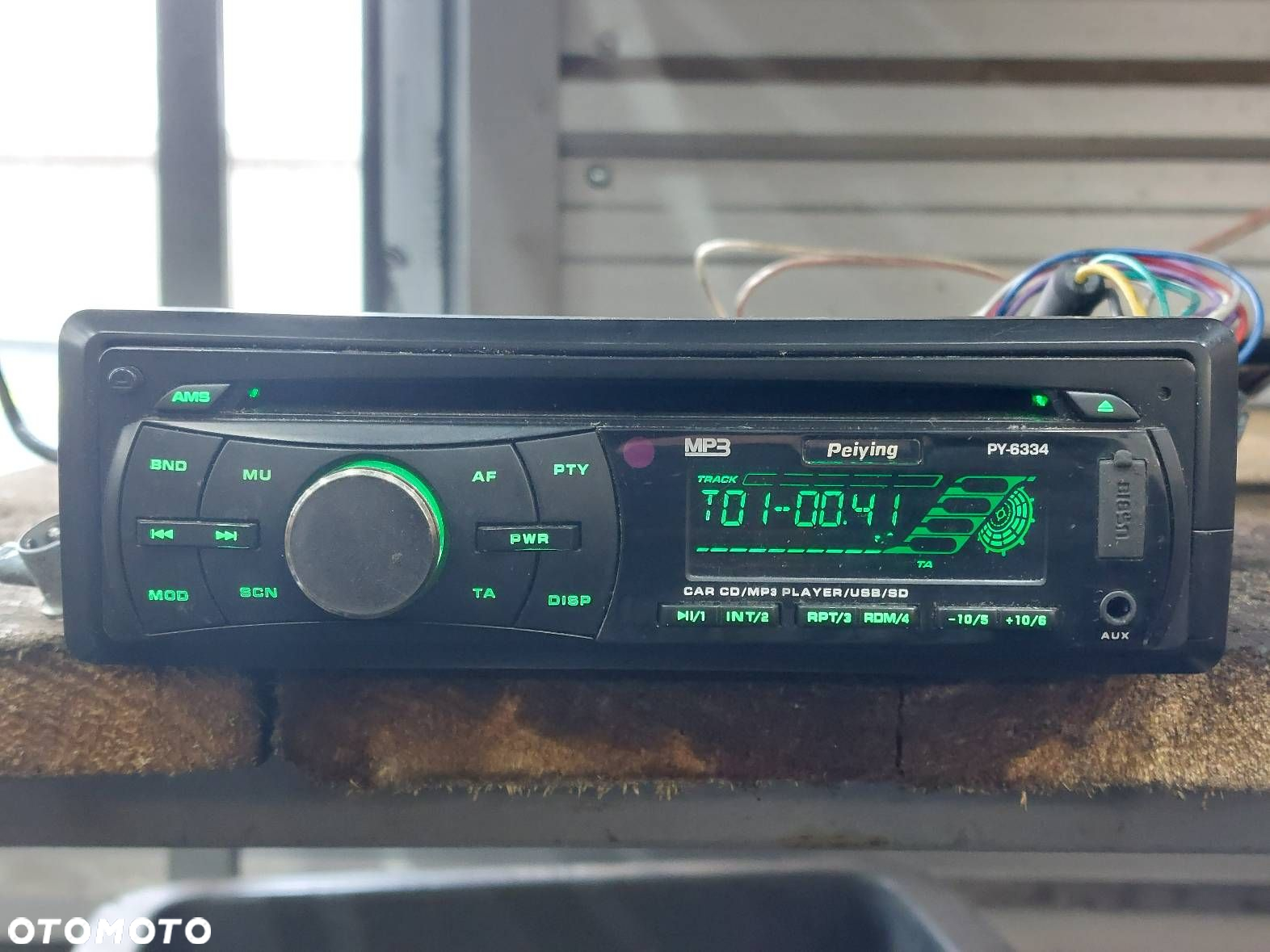 RADIO ODTWARZACZ PEIYING PY-6334 CD USB AUX - 9