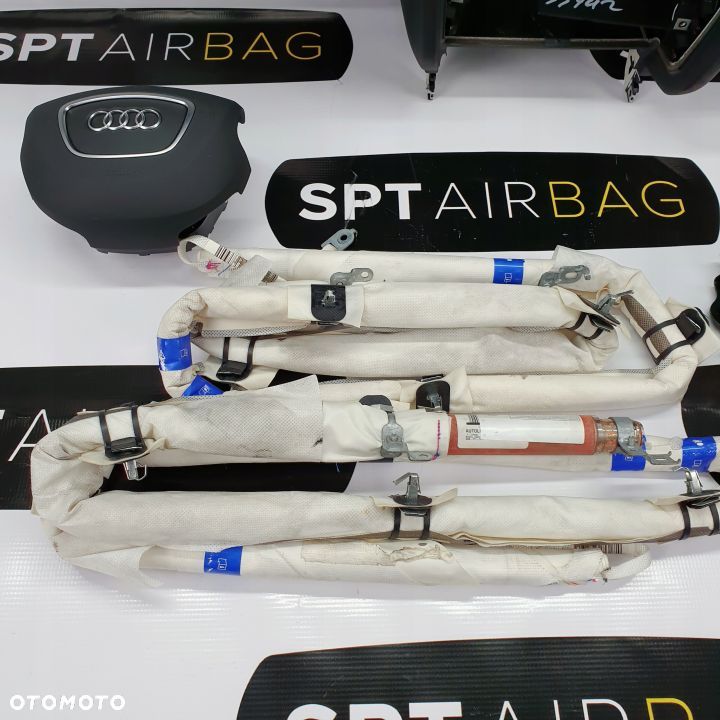 AUDI A4 B8 DESKA ROZDZIELCZA KONSOLA KOKPIT PULPIT PODUSZKI AIRBAG AIR BAG PASY KURTYNY KIT SET - 5