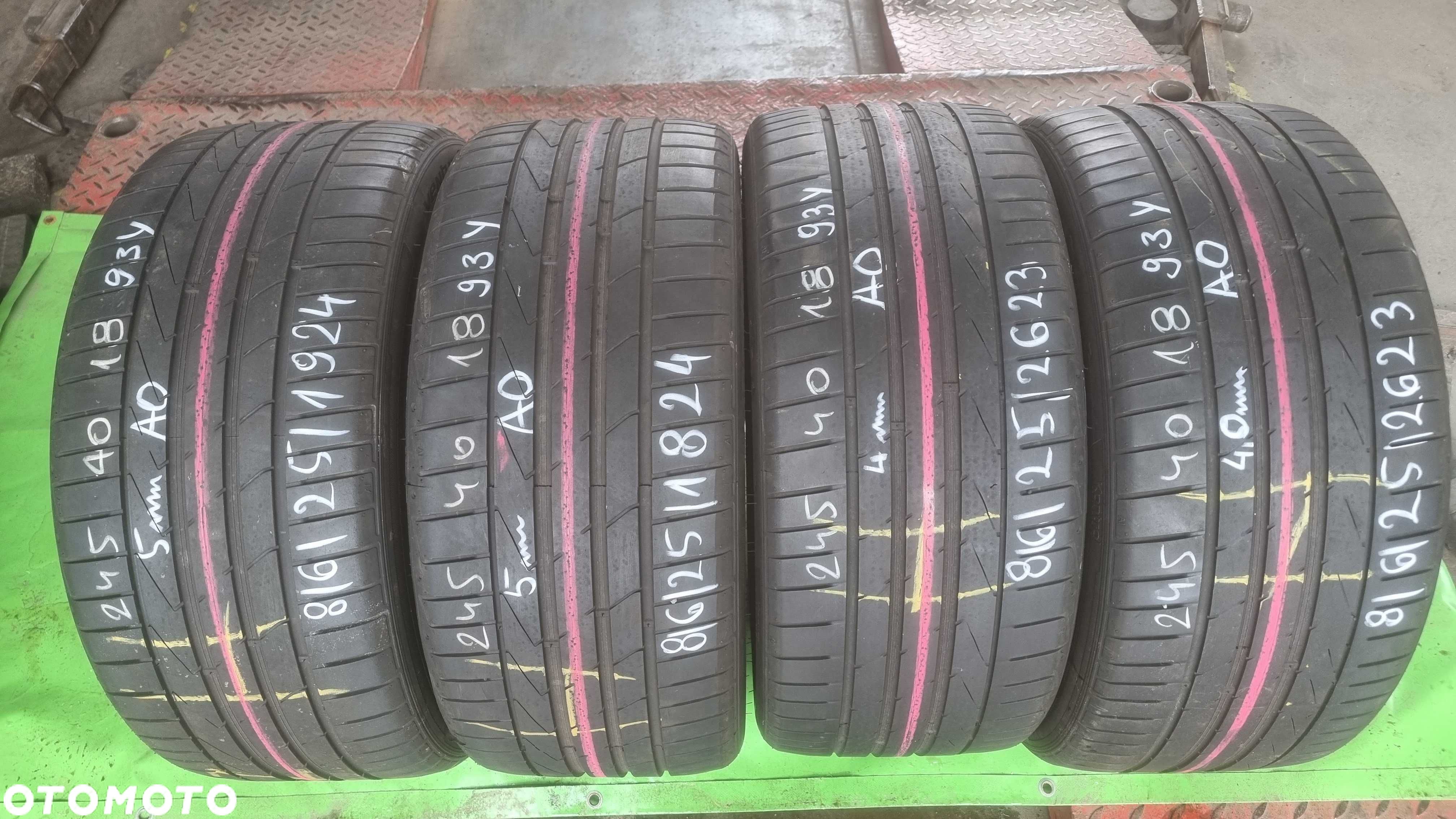 4 Opony letnie 245/40r18 Hankook Ventus S1 Evo 2 Warszawa - 1