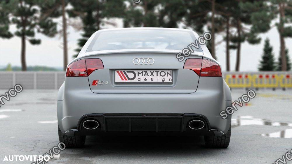 Difuzor bara spate Audi A4 RS4 B7 Sedan 2006-2008 v12 Maxton Design - 1