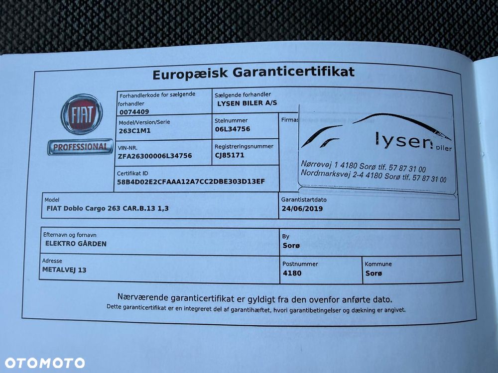 Fiat Doblo Cargo MAXI *klimatyzacja *Faktura VAT - 23