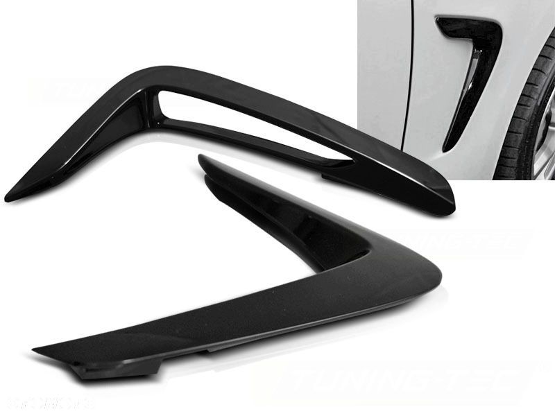Nakładki Wloty Listwy Błotnika dekory Black Glossy Tuning Bmw 4 f32 f33 f36 - 1
