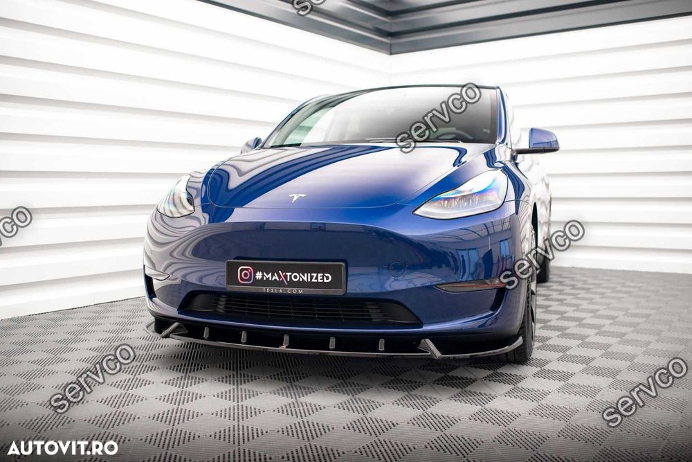 Prelungire splitter bara fata Tesla Model Y 2020- v1 - Maxton Design - 2