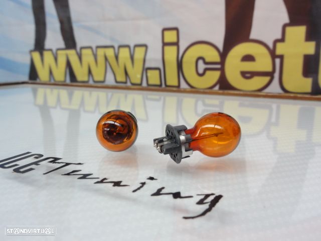 Lâmpada de halogénio de pisca cor laranja 12V 24W, PWY24W para AUDI, BMW, CITROEN, DS, FORD, INFINITI, JAGUAR, LAND-ROVER, MERCEDES-BENZ, MINI, OPEL, PEUGEOT, RENAULT, SKODA, VAUXHALL, VOLVO, VW - 3