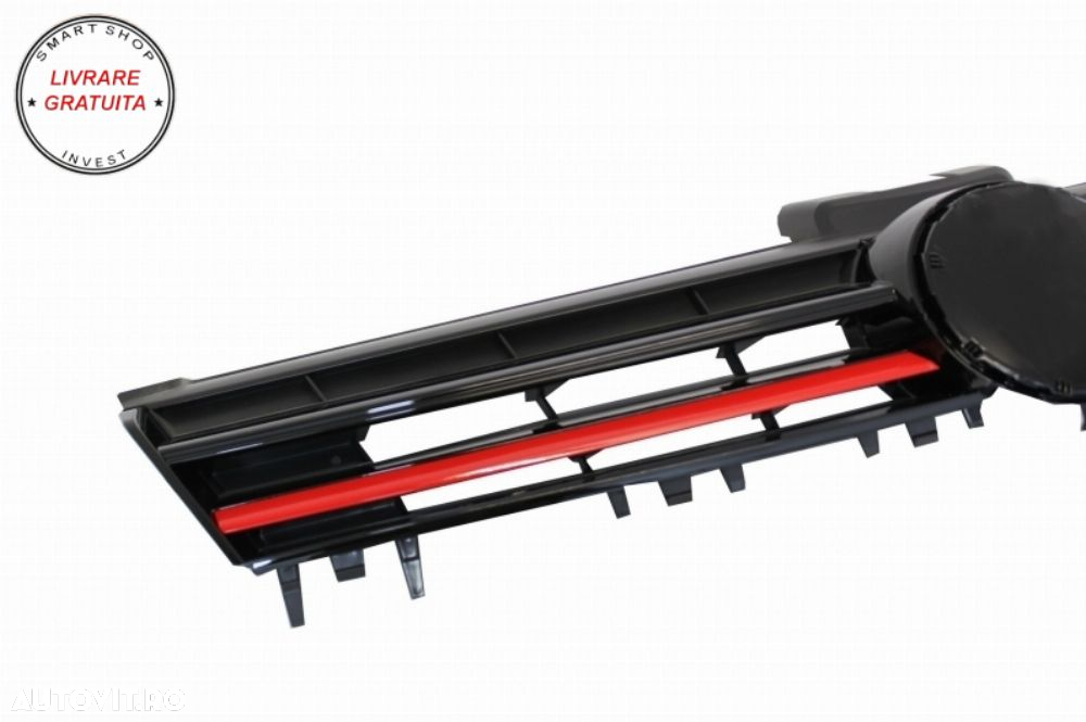 Ansamblu Faruri 3D Semnal Dinamic LED cu Grila VW Golf 7 VII (2012-2017) R20 GTI D- livrare gratuita - 4