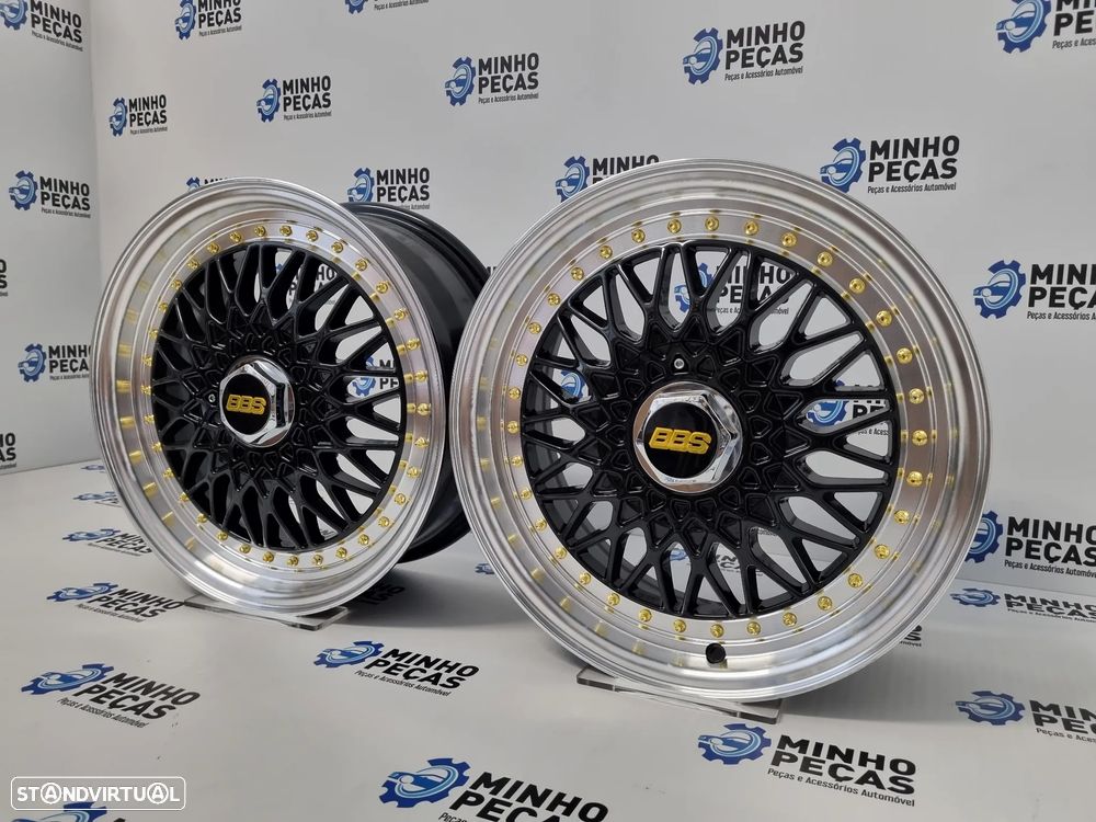 Jantes Look BBS RS em 16 (5x100 | 5x112) Preto Aba Polida - 2
