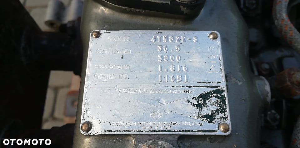 YANMAR 4TN82E-S SILNIK 36,5 KM / 3000 rpm 5609 NETTO - 5