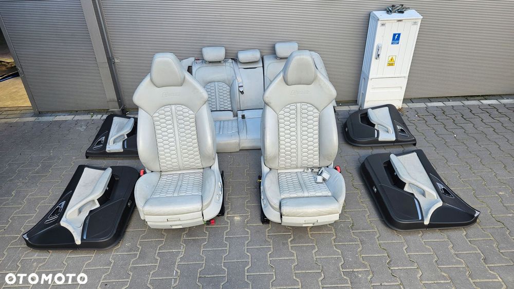 audi rs6 c7 4g s6 a6 c7 fotele kanapa skóra jasna mondsilber - 1