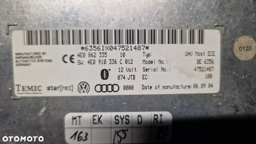AUDI A6 C6 MODUŁ BLUETOOTH 4E0862335 - 2