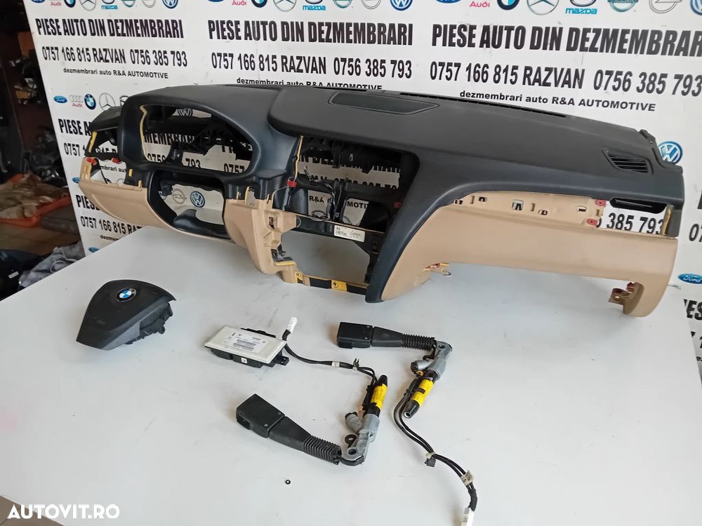 Plansa Bord Kit Airbag Bmw X3 F25 X4 F26 An 2011-2018 Crem - 3