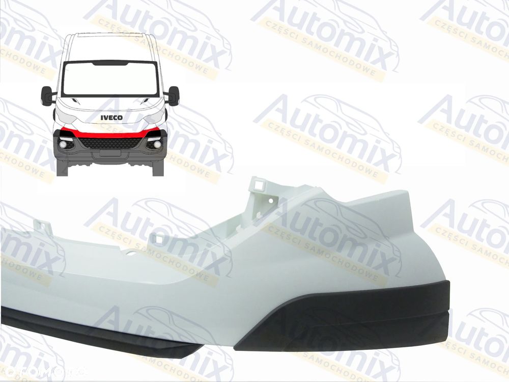 Atrapa / Listwa atrapy nad zderzak Iveco Daily 14 - 19 biała - 4