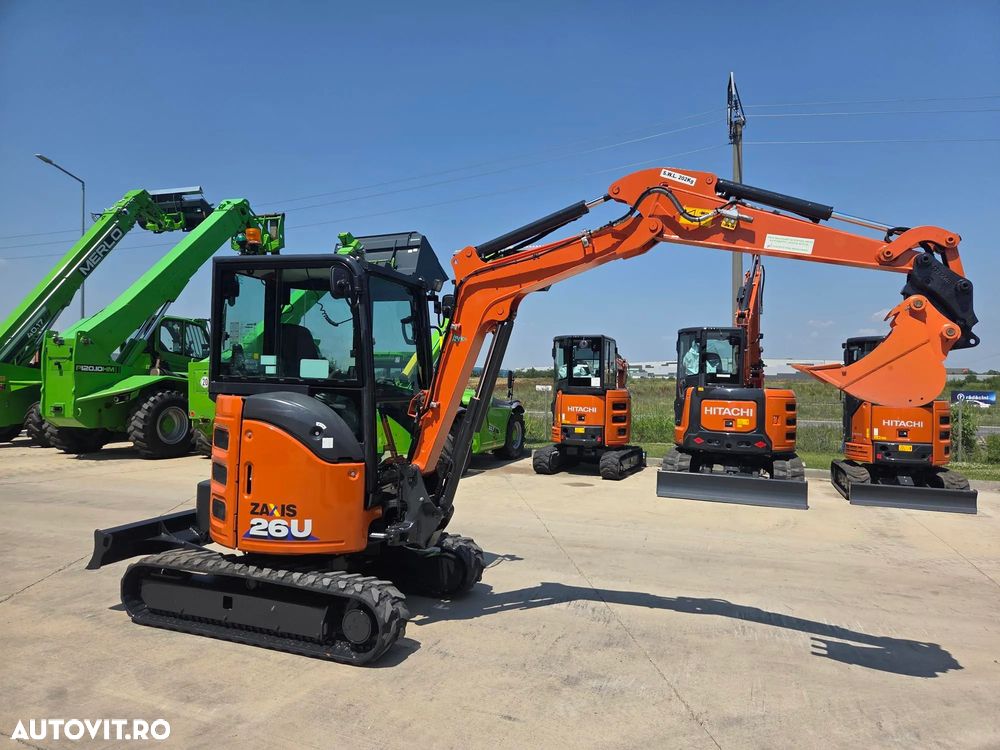 Hitachi ZX26U-6, 2,7tone, 2025, 995h, CUPLA RAPIDA HIDRAULICA+3 CUPE NOI, inst picon pe brate, senile cauciuc 90% ok, latime 1,5m, adancime sapare 3m, ridica 1,7tone, posibilitate leasing 4 ani, CA NOU-PROMOTIE 31.900 EUR+Tva - 4