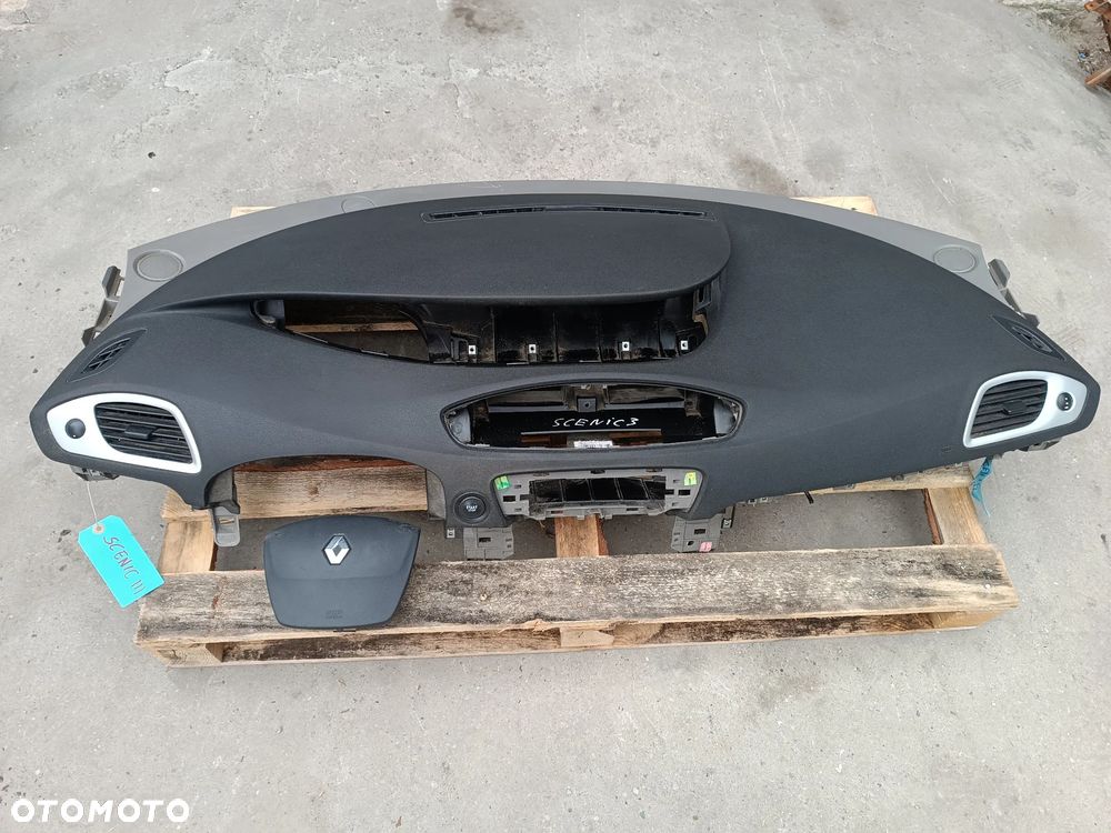 DESKA ROZDZIELCZA KONSOLA AIRBAG PODUSZKI RENAULT SCENIC III - 6
