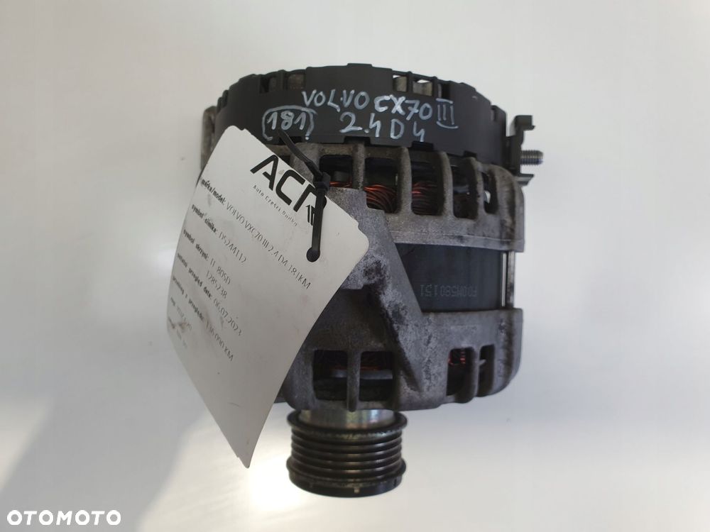ALTERNATOR Volvo V70 III XC70 II 2.4 D5 _ 31419556 Alternator Oryginał - 3